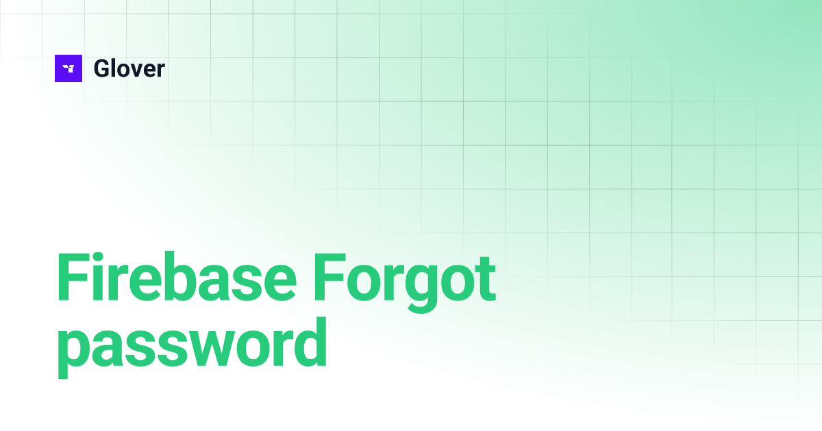 firebase email forgot password